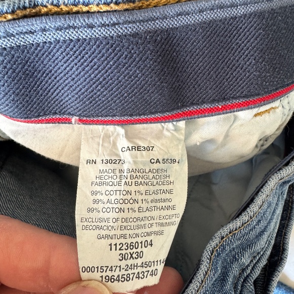 Wrangler 5 Star Performance Mens Blue Jeans 30x30 Comfort Elastic Waist Workwear - Picture 8 of 15